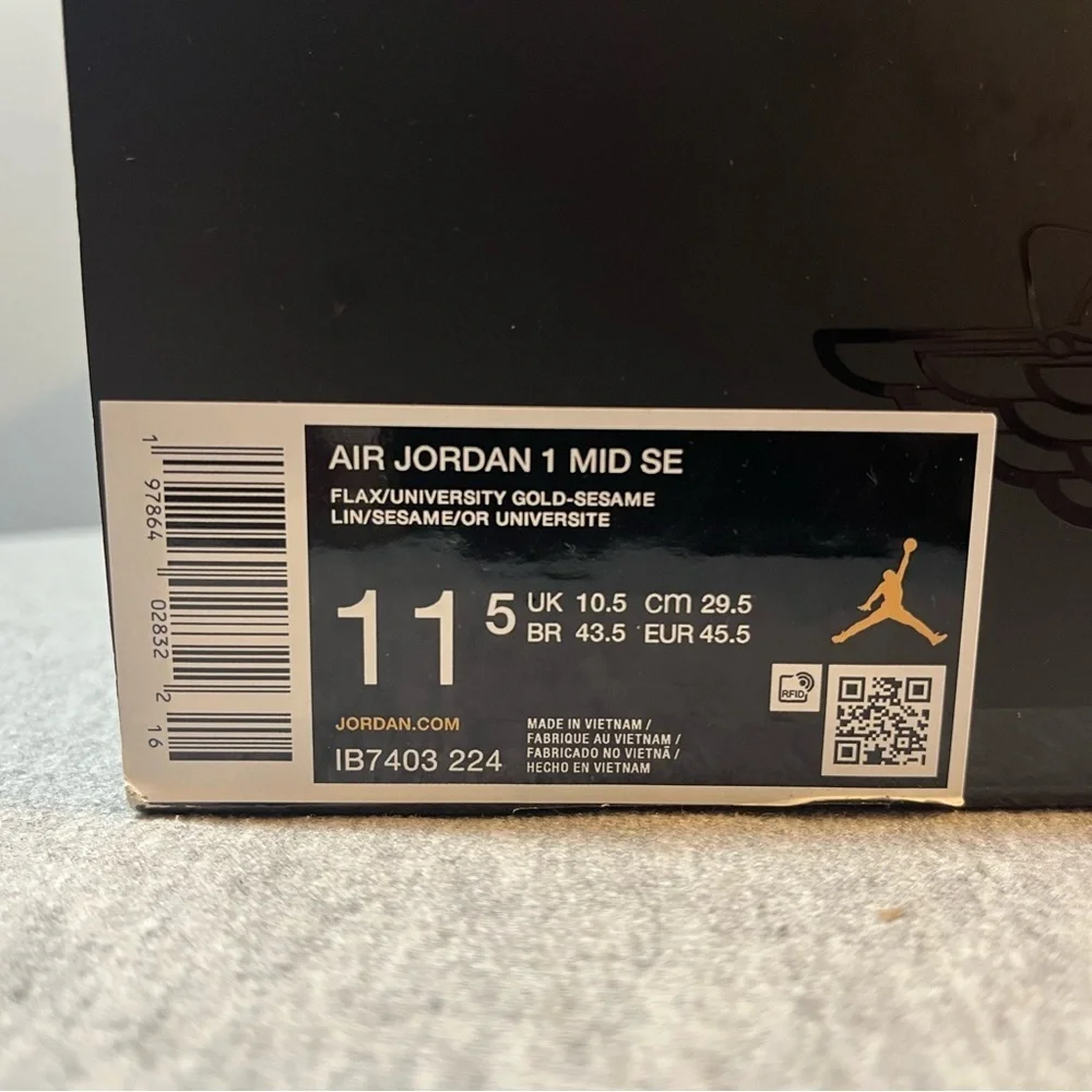NEW Nike Air Jordan 1 Mid SE 'Cheeseburger' - Size 11.5 IB7403-224🔥🔥 - Picture 11 of 11